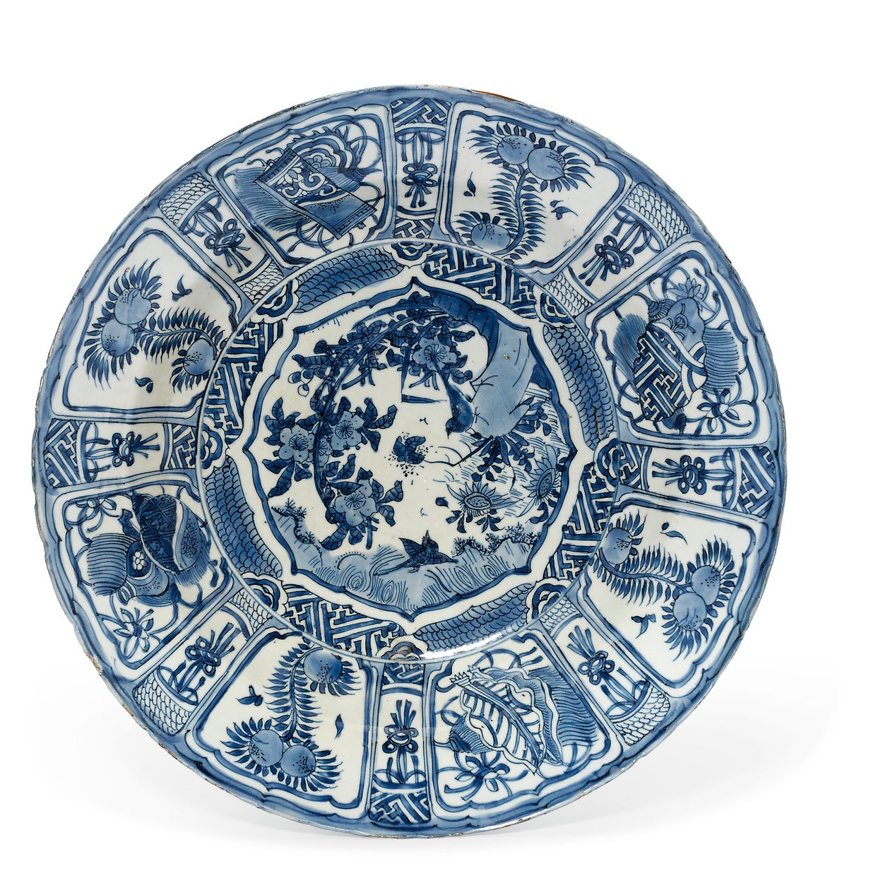 Plato grande "kraak porselein", período Wanli, 1573-1619 de Unbekannt