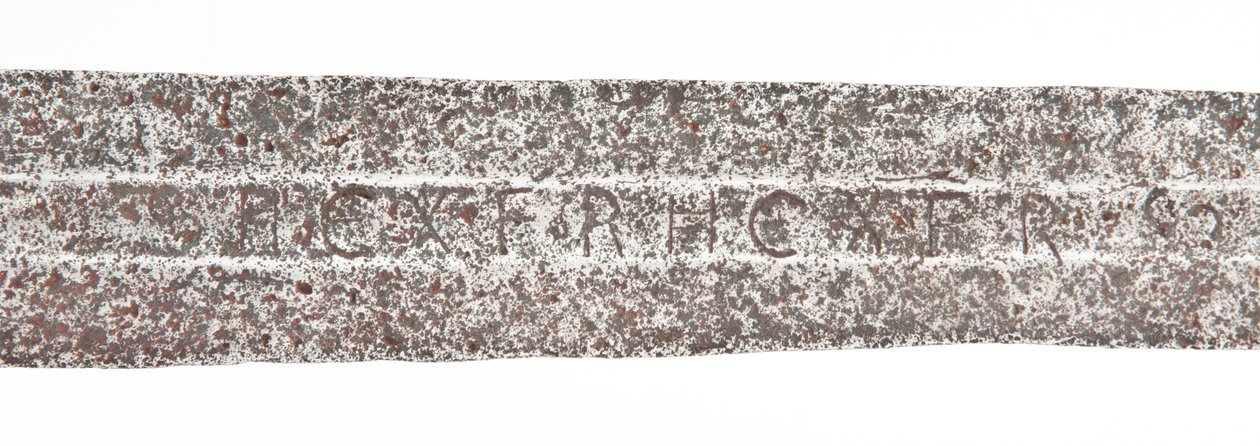 Espada ancha tardomedieval, con hoja vikinga anterior y con los brazos de la familia De Bohun, Condes de Hereford y Essex, siglos XI-XIV de Unbekannt