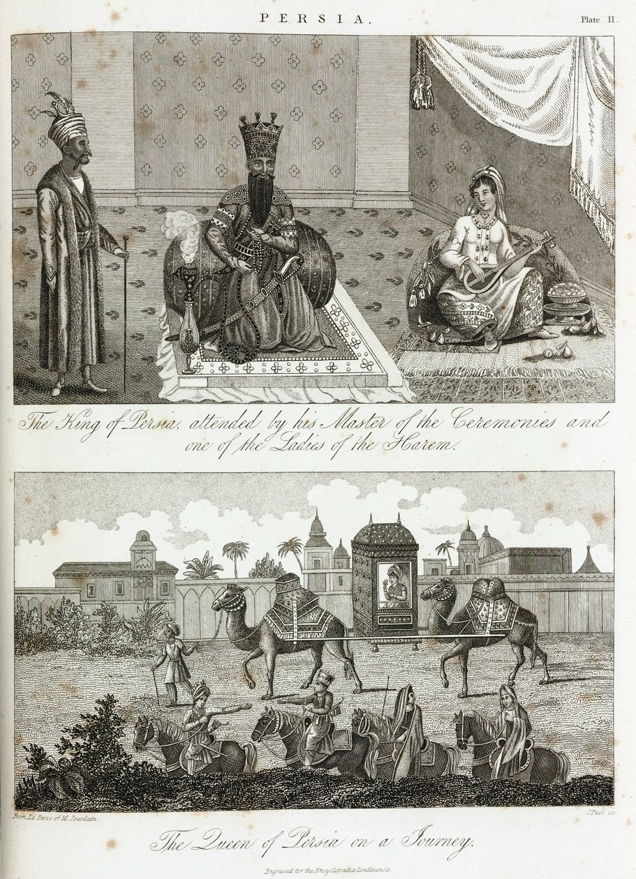 El rey y la reina de Persia, hacia 1810-1829 de Unbekannt