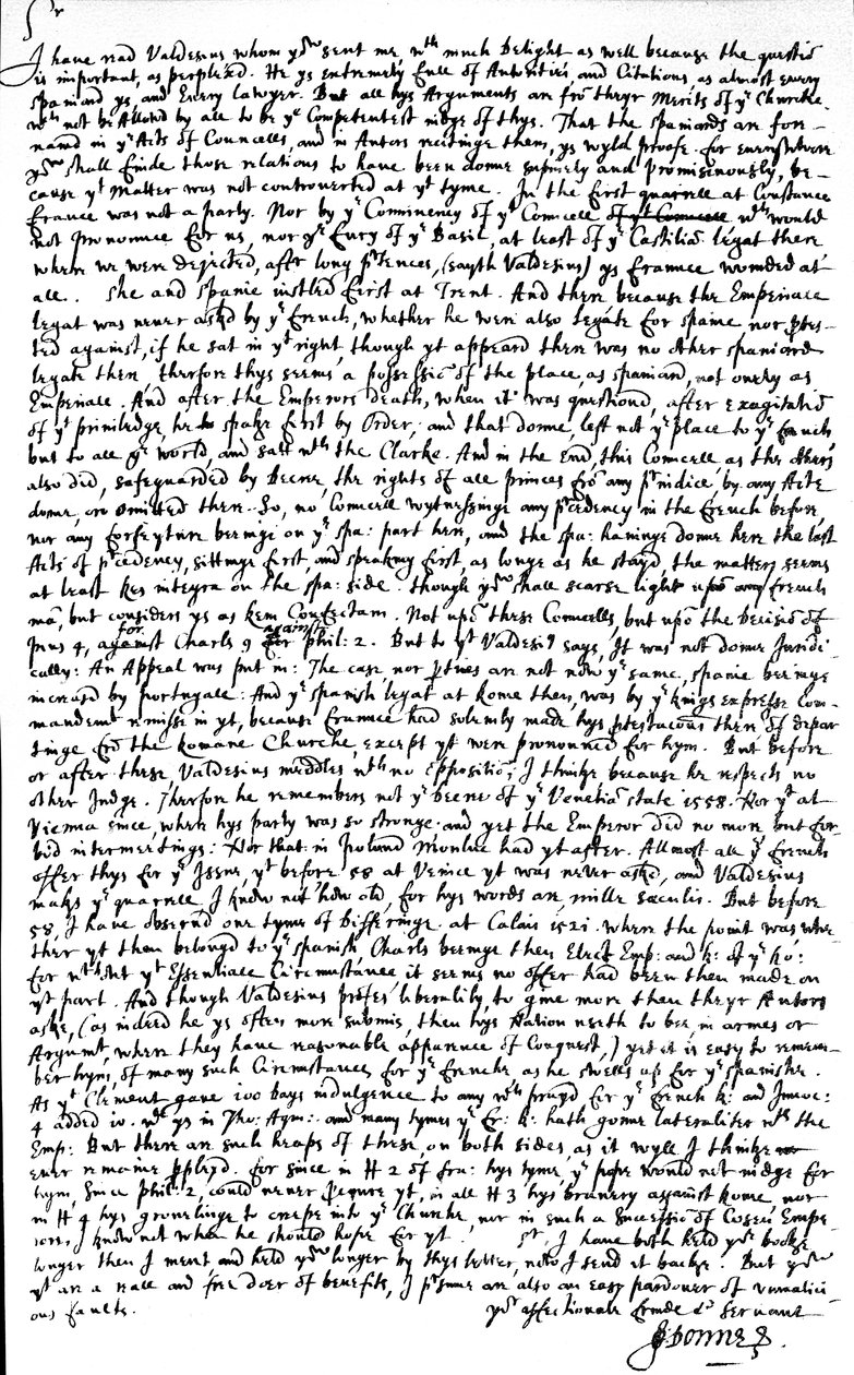 Carta escrita por John Donne a Sir Robert Cotton, devolviendo, con críticas, una copia del tratado 