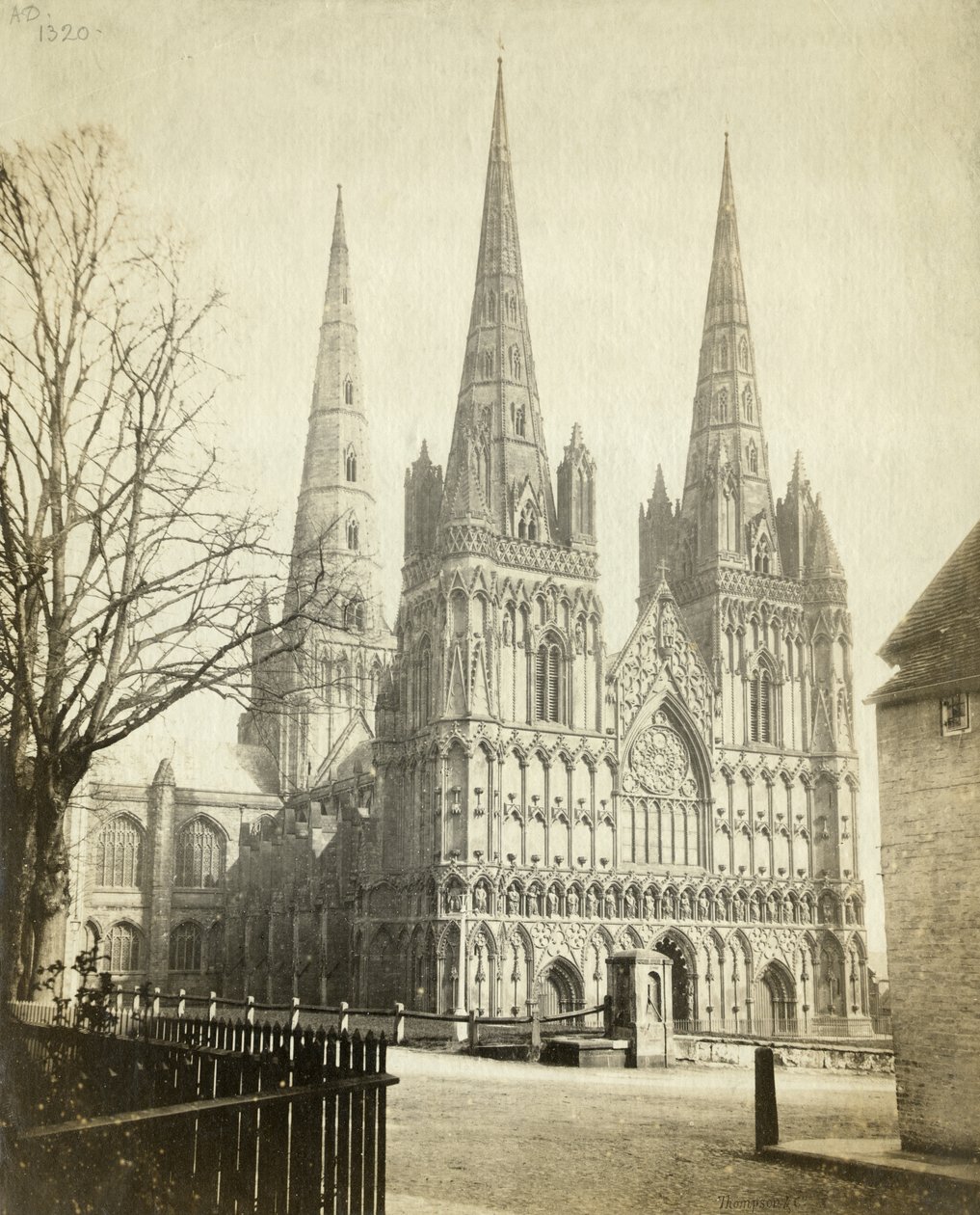Catedral de Lichfield OP08956 (foto b/n) de Unbekannter Künstler