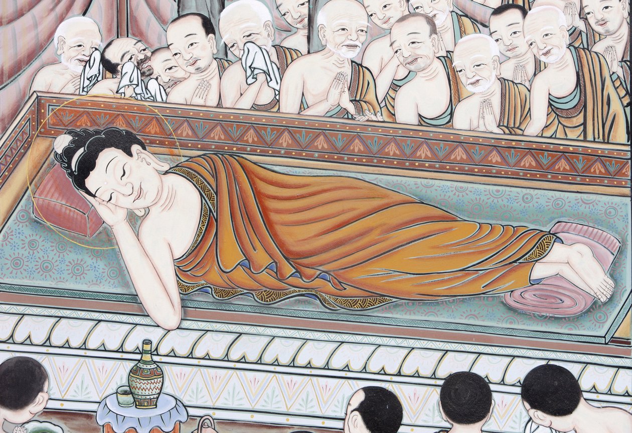 Vida de Buda: Después de 45 años de enseñar el Dharma, el Buda pasó a Parinirvana, Seúl, Corea del Sur de Unbekannt
