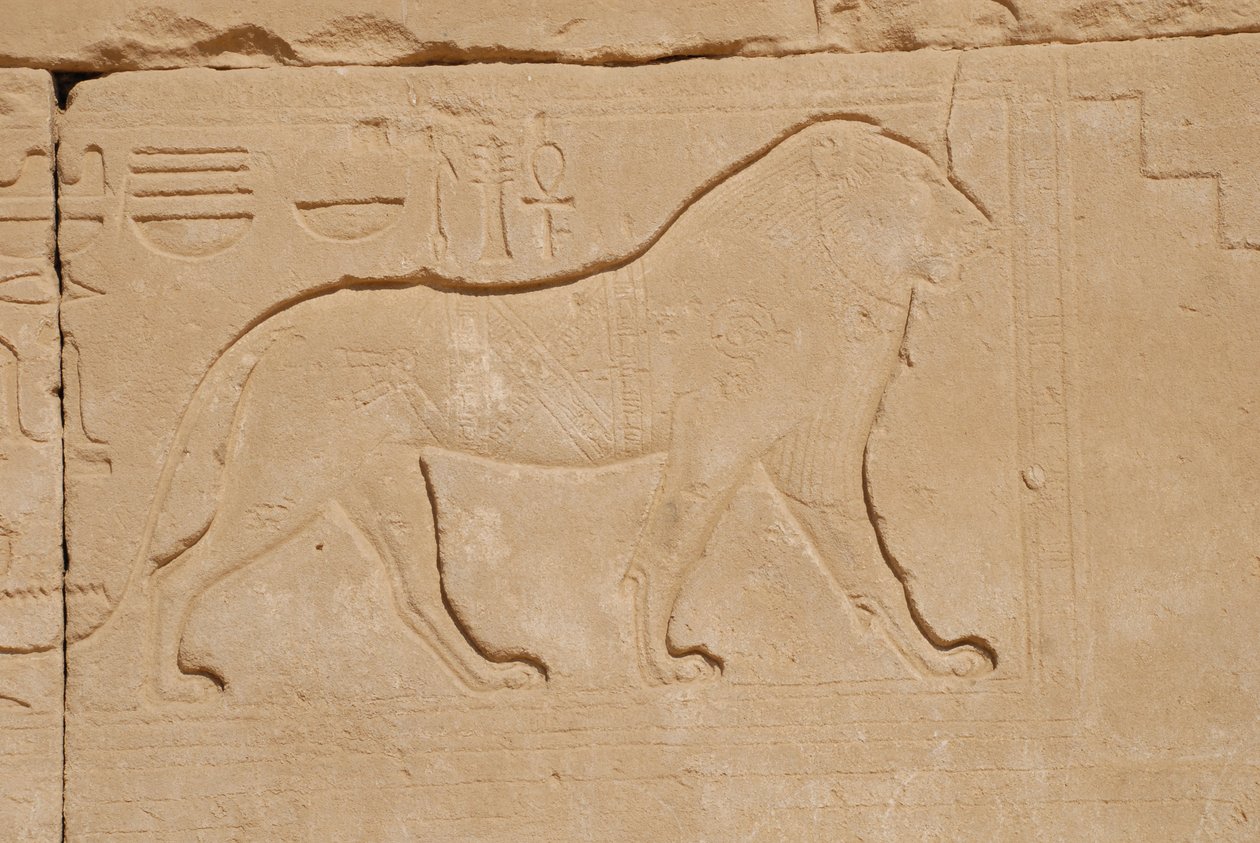 Escultura de león, Karnak, Luxor, Egipto de Unbekannt
