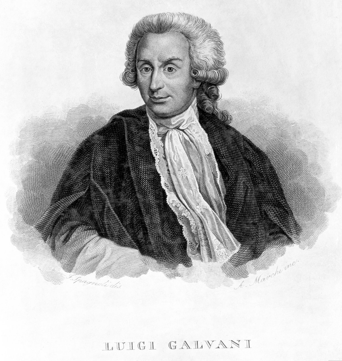 Luigi Galvani, fisiólogo italiano, c. 1770s de Unbekannt