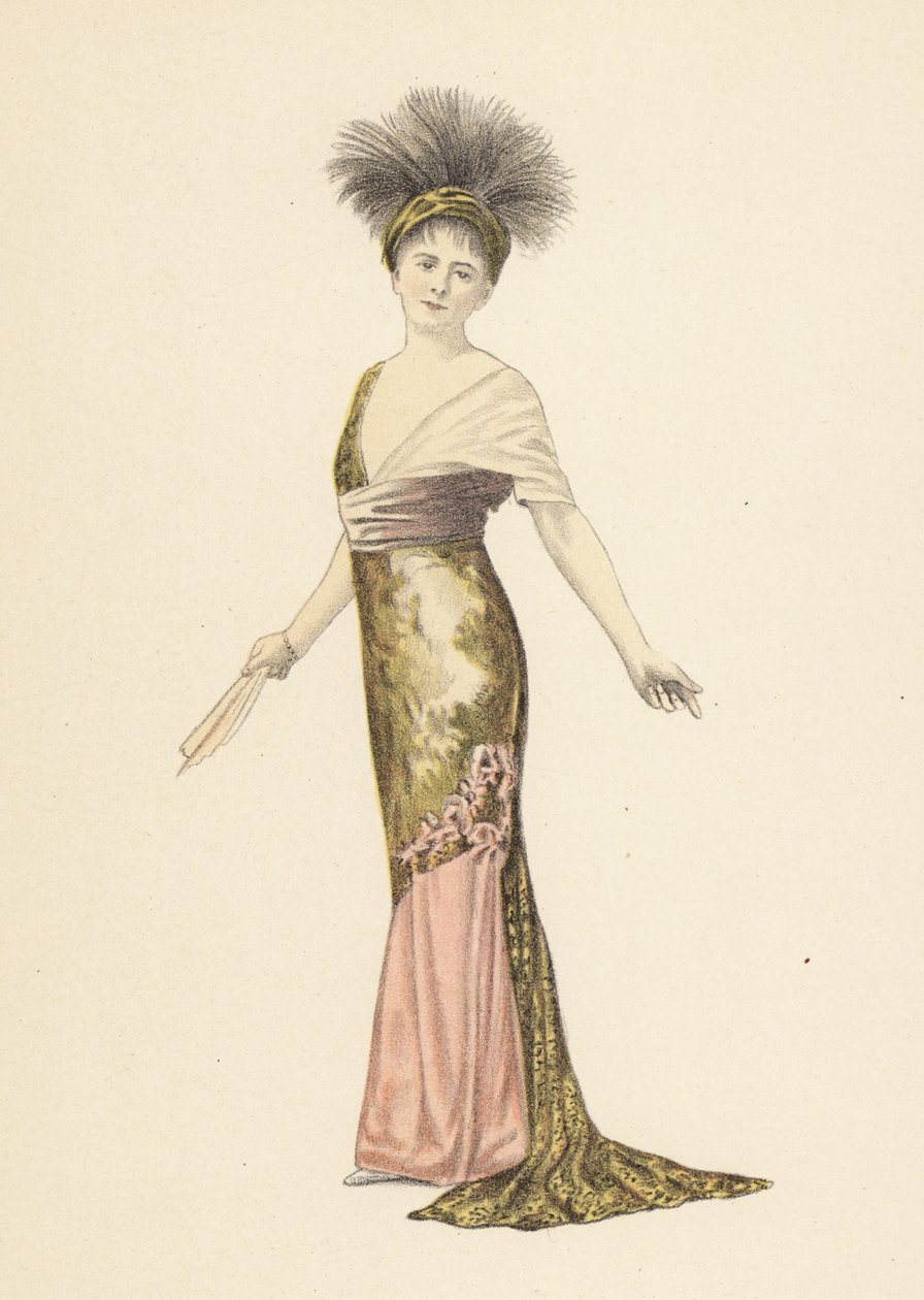 Madame Pierat con un vestido de Redfern en Les Marionettes de Unbekannter Künstler