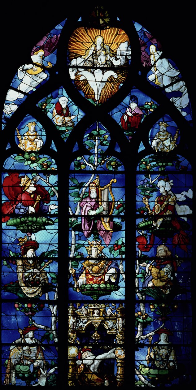 Madonna y el Niño con ángeles y retratos que reflejan el patrocinio de un patrón episcopal local, c. siglo XIII de Unbekannt