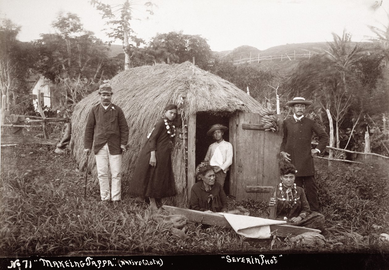 Haciendo Tappa, una tela nativa, c.1875 de Unbekannt