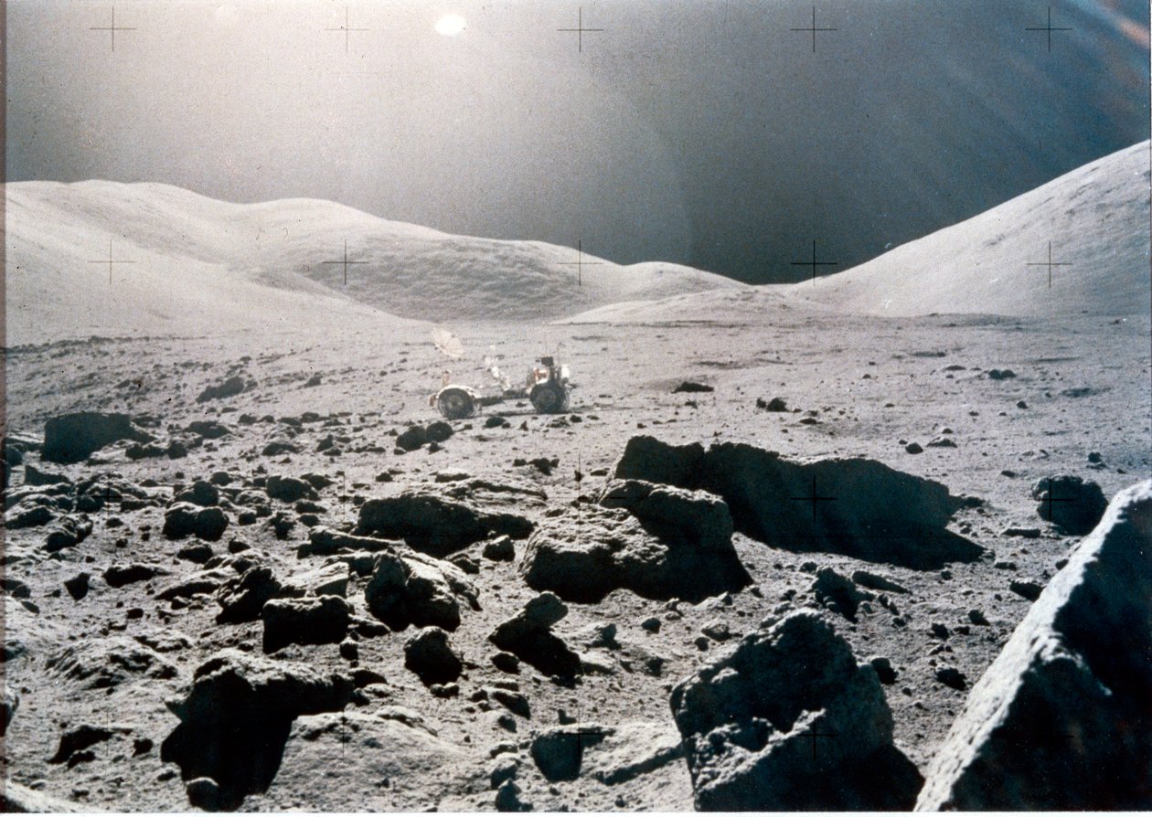 Vuelo espacial tripulado, EE.UU., Apolo 15 Vista panorámica de la superficie lunar, Apolo 15 de Unbekannt