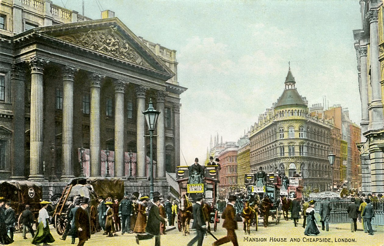 Mansion House y Cheapside, Londres de Unbekannter Künstler