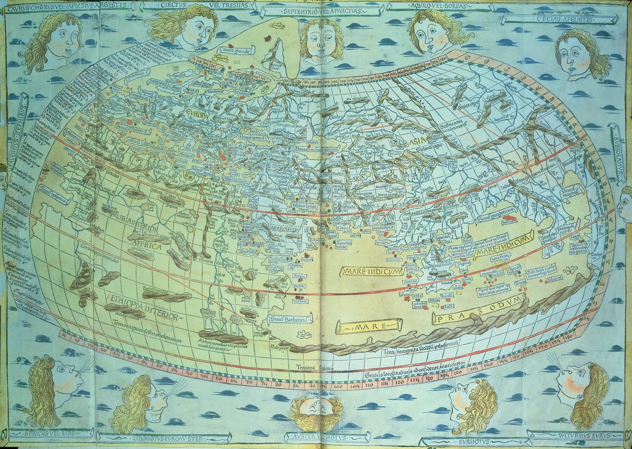 Mapa del mundo de Unbekannter Künstler