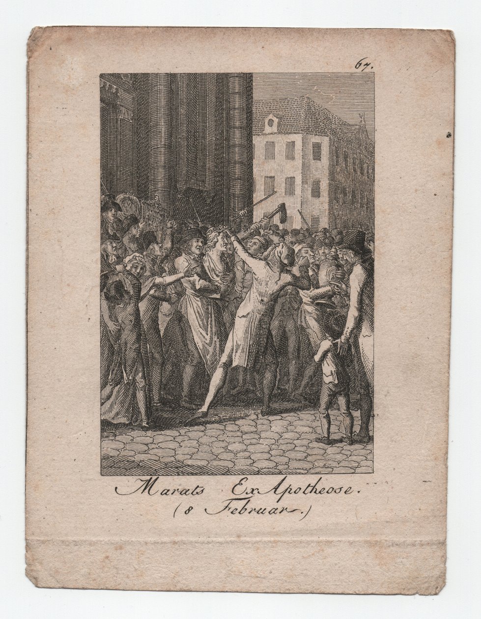 La exApoteosis de Marat el 8 de febrero de Unbekannter Künstler