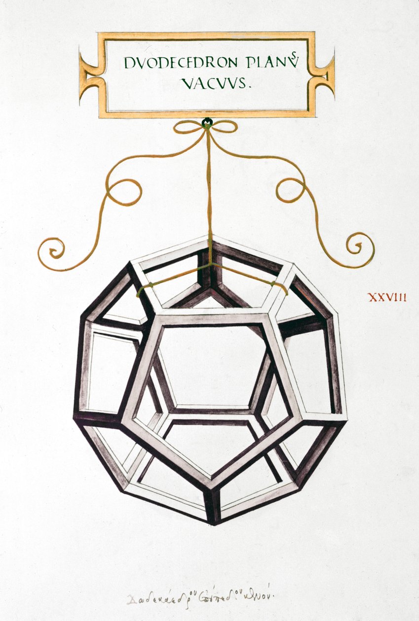 Dibujos Matemáticos del Dodecaedro de Da Vinci de Unbekannt