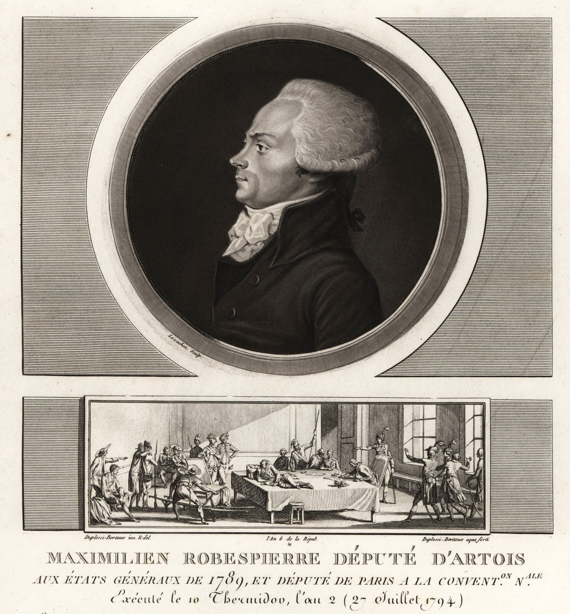 Maximilien Robespierre, Diputado de Artois, ejecutado en 1794 de Unbekannt