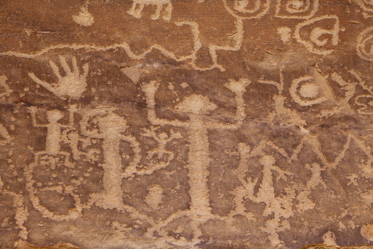 Mesa Verde, Petroglifos Americanos Anasazi o Pueblo ancestral de William M. Timlin