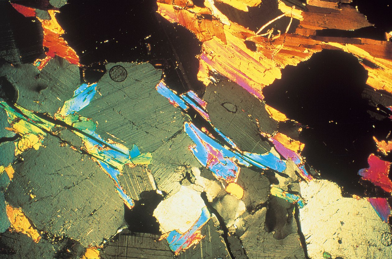 Micrografías (Luz) Arenisca, micrografía de luz de Unbekannt