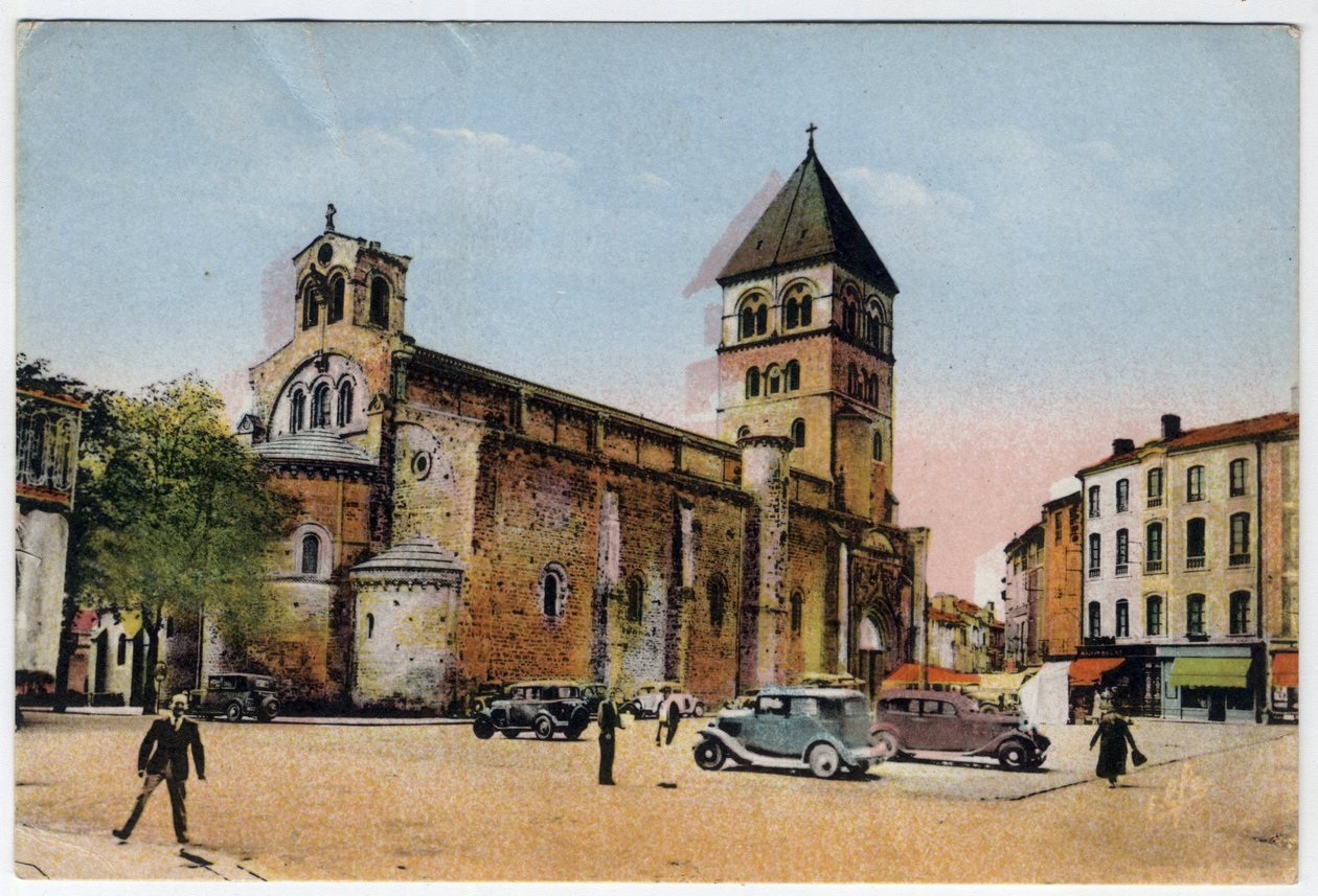 Midi-Pirineos, Alto Garona, Saint Gaudens: vista exterior de la iglesia colegial de San Pedro y San Gaudens de William M. Timlin