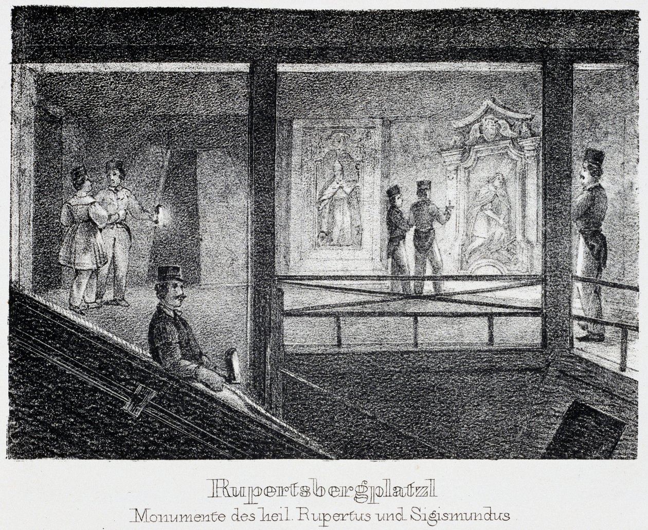 Mina de sal: Monumento de San Rupert y San Sigismond, en Durrnberg, Austria de Unbekannt