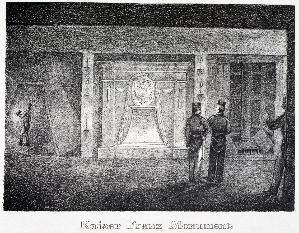 Mina de sal: Monumento subterráneo a Kaiser Franz, en la entrada de la mina, en Durrnburg, Austria de Unbekannt