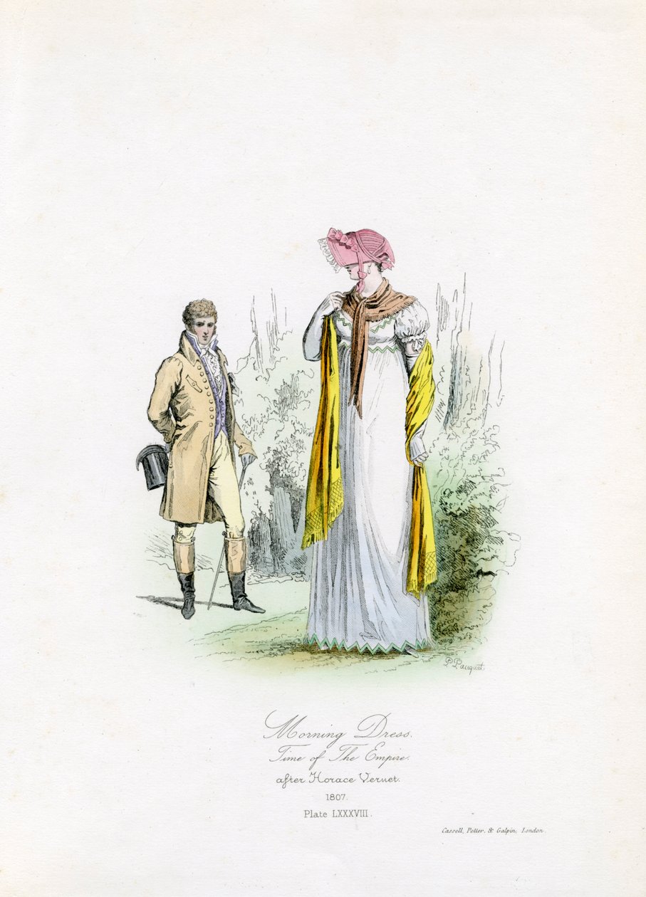Vestido de mañana en la época del Imperio de Unbekannter Künstler