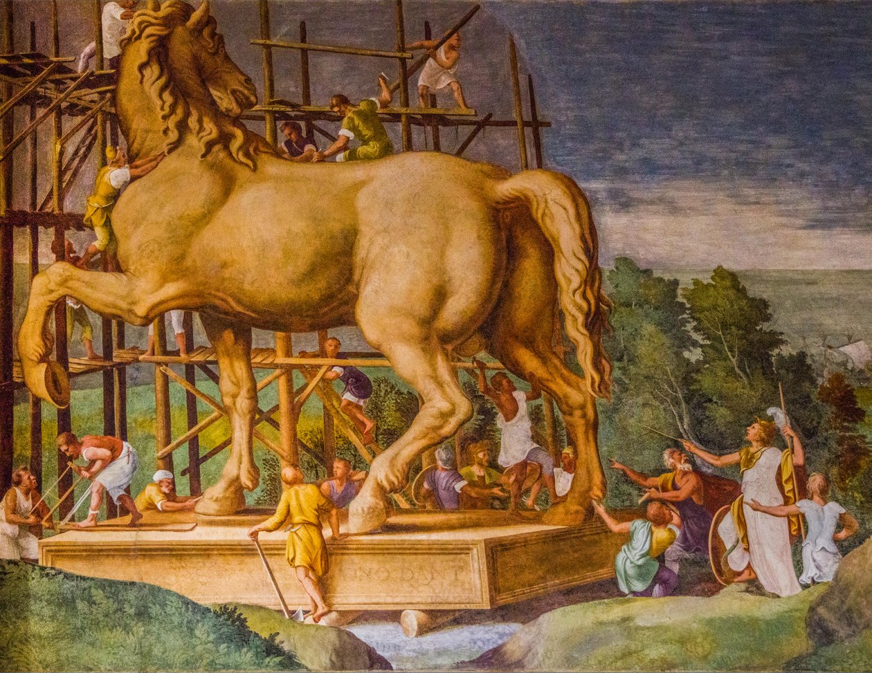 Mural en el Palazzo Duccale, Palacio Real, Castillo de San Giorgio, Mantua, Lombardía, Italia, Europa (foto) de Unbekannter Künstler