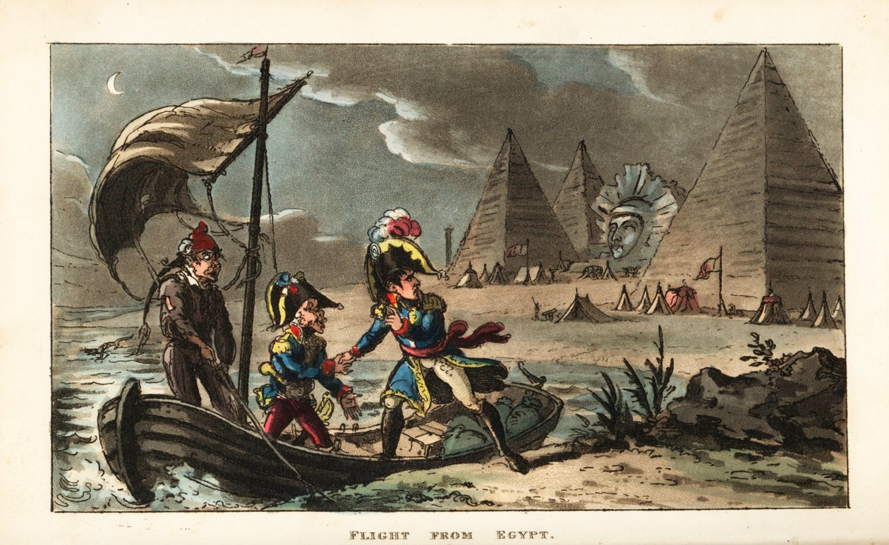 Napoleón Bonaparte abandona el Ejército Revolucionario en Egipto de Unbekannter Künstler
