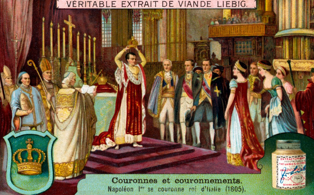 Napoleón I se corona rey de Italia de Unbekannter Künstler
