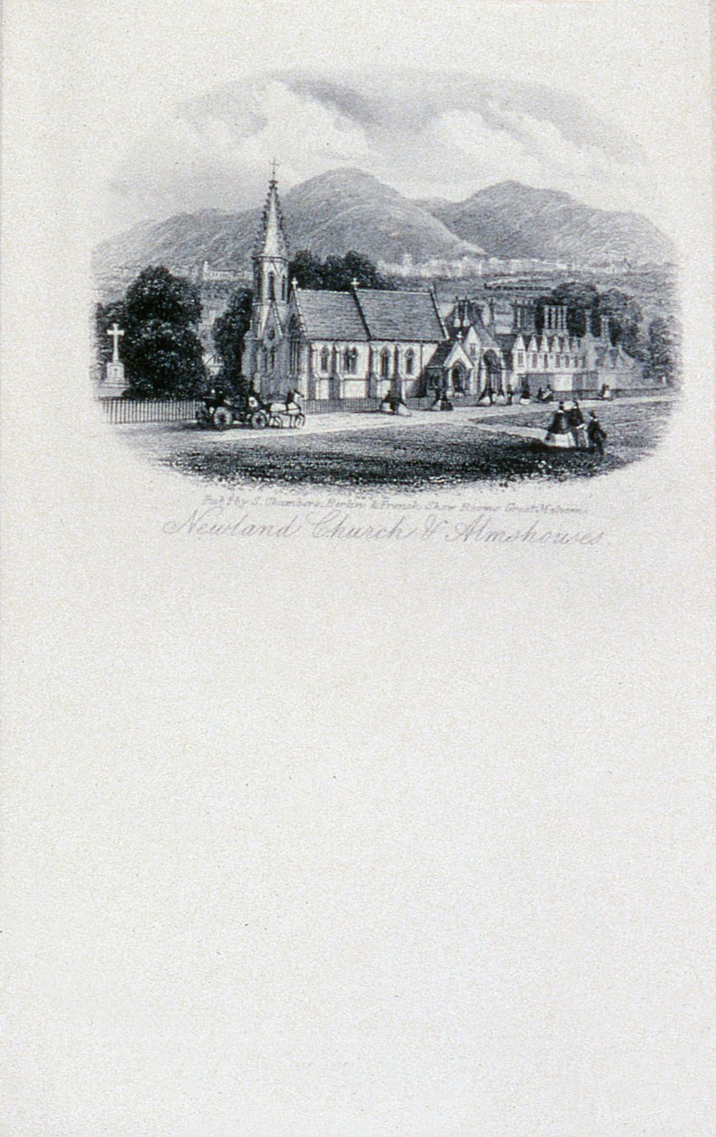 Iglesia y casas de beneficencia de Newland, Worcestershire de Unbekannt