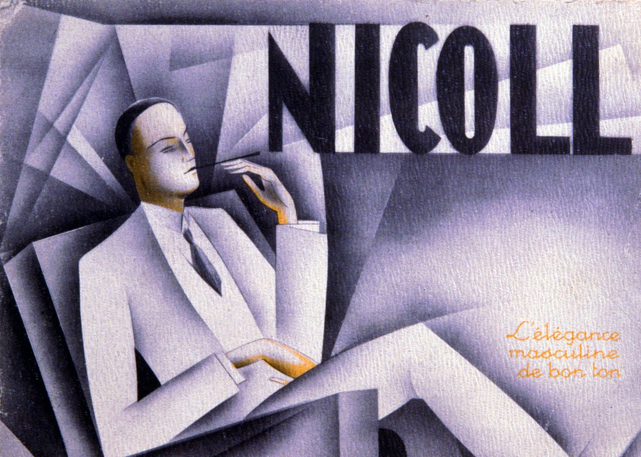 Nicoll, elegancia masculina de buen gusto, c. 1930 (impresión) de Unbekannter Künstler