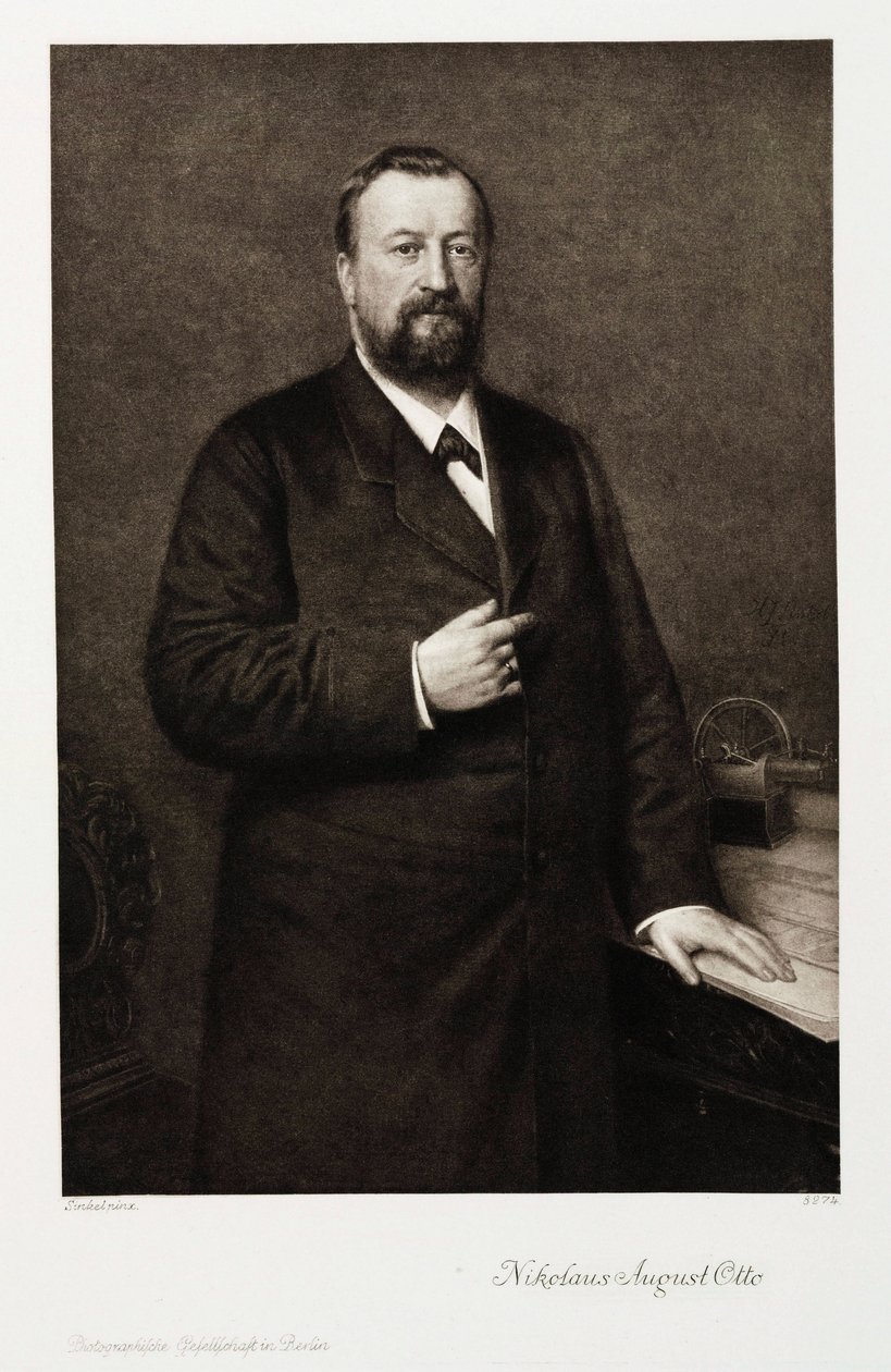 Nikolaus August Otto, ingeniero alemán, c 1870s de Unbekannt