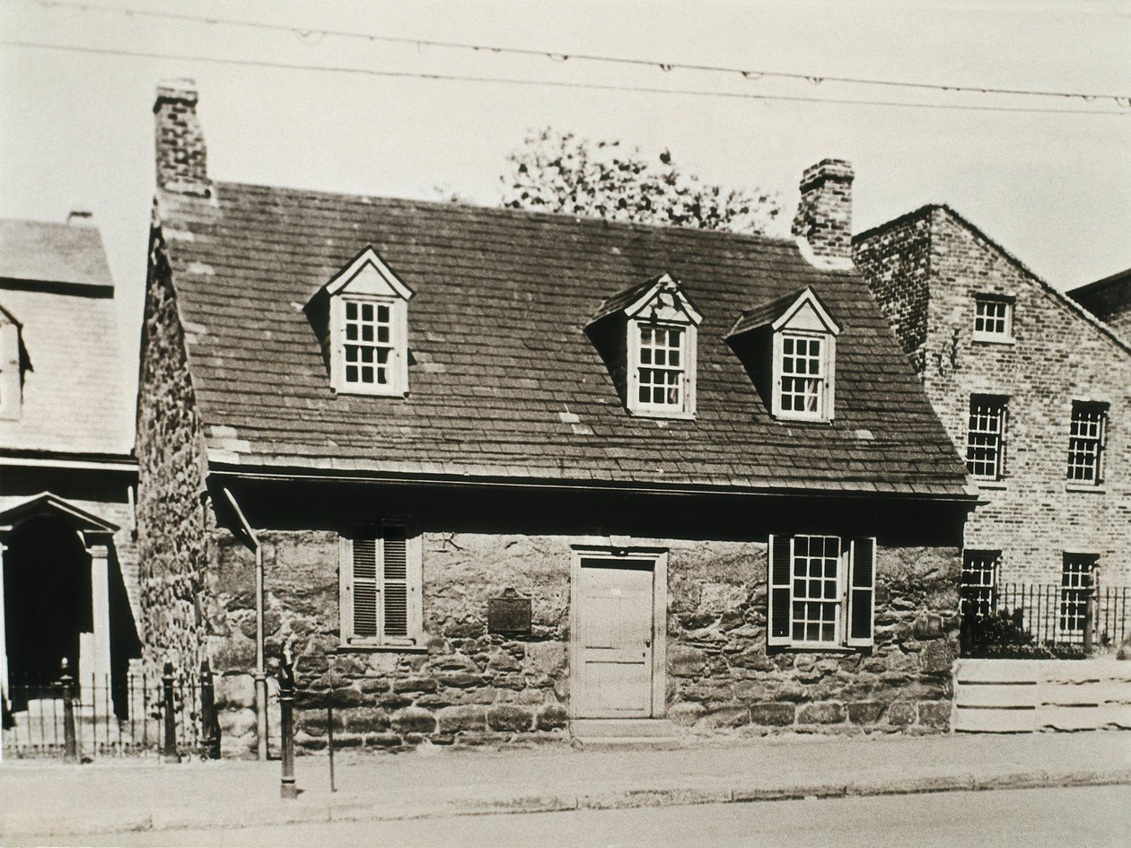 Casa de Piedra Vieja (1737), la casa más antigua de Richmond (Estados Unidos) transformada hoy en un museo dedicado a Edgar Allan Poe (1809-1849), escritor estadounidense de Unbekannt