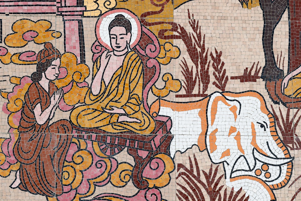 Pagoda budista Ong Nui, fresco mural, La vida del Buda, Quy Nhon, Vietnam, 2019 de Unbekannt