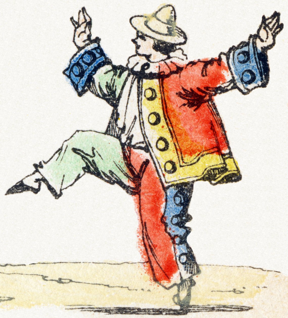 P - Pierrot - Alfabeto de Entretenimiento Infantil c.1890 de Unbekannt