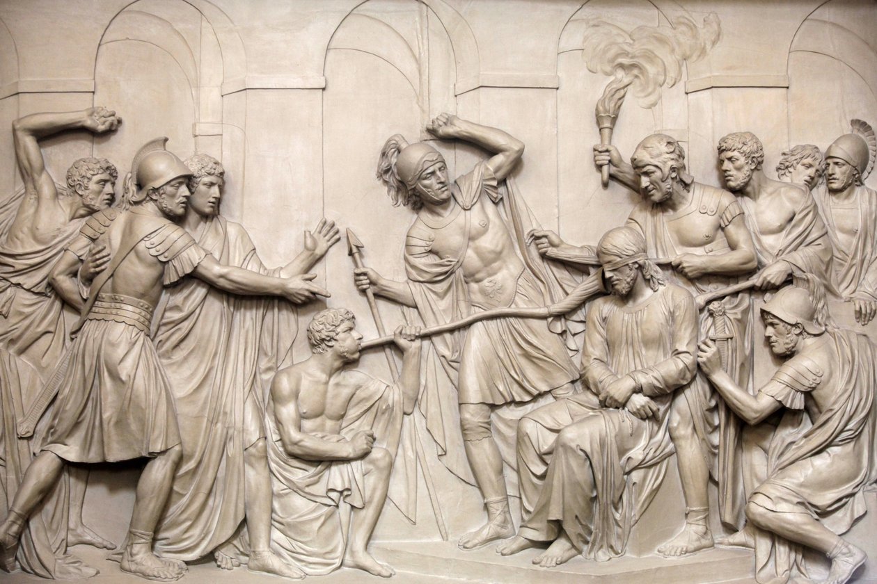 París, Francia Escultura en la iglesia de Saint Roch: Jesús torturado, París, Francia de Unbekannt