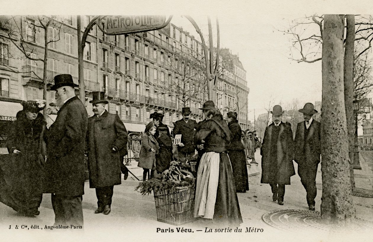 Metro de París - entrada con arco art nouveau de Unbekannter Künstler