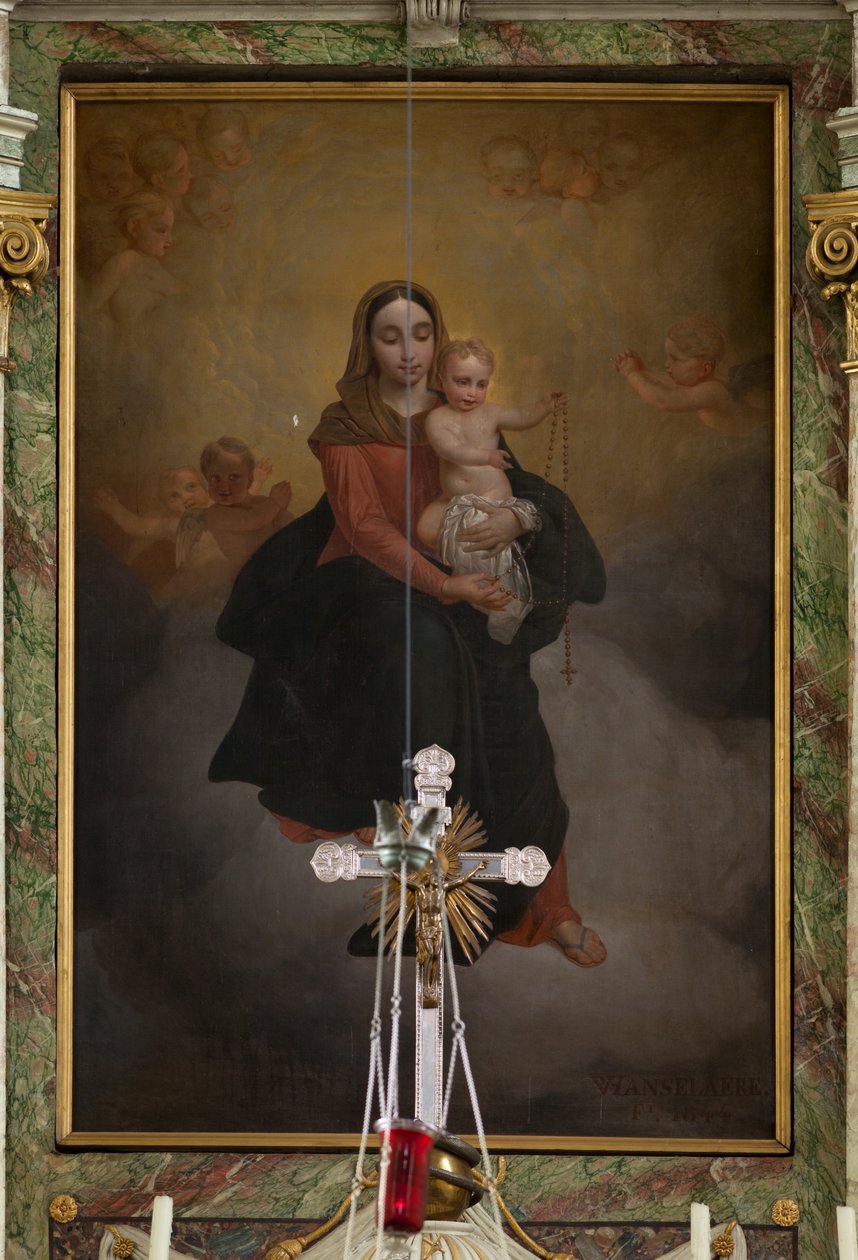 Iglesia parroquial (Sint-Machutuskerk Wannegem). Interior. El altar mayor. Pintura. Firmado Van Lanselaere 1844. de Unbekannter Künstler