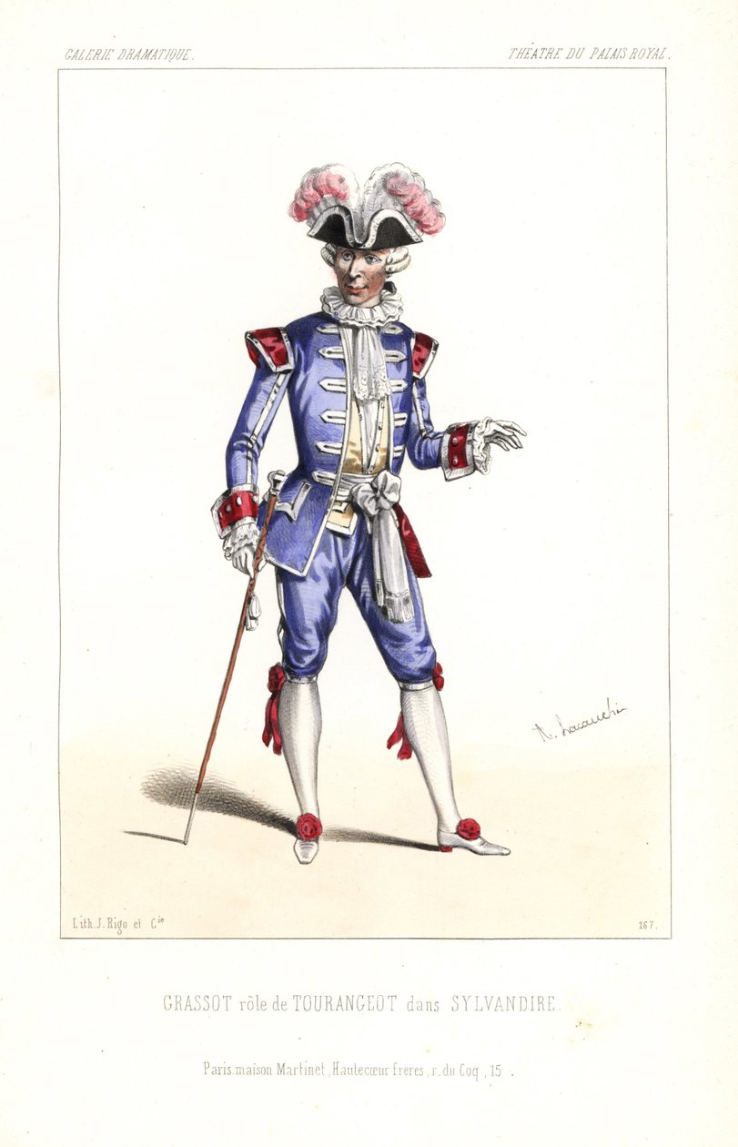 Paul Grassot como Tourangeot en Sylvandire de Leuven/Vanderburch, Theatre du Palais-Royal de Unbekannter Künstler