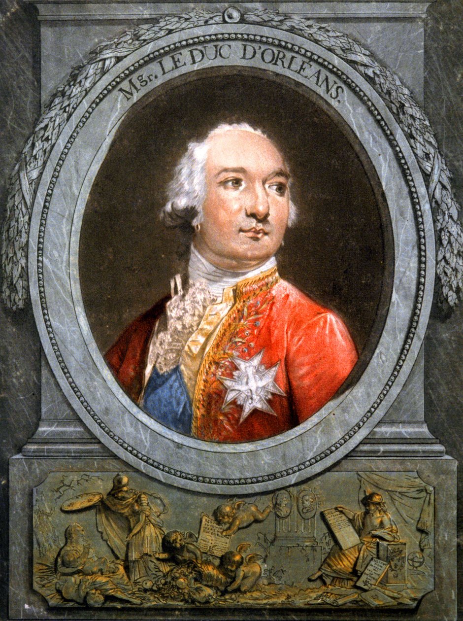 Philippe Egalite, hacia 1789 (grabado) de Unbekannter Künstler