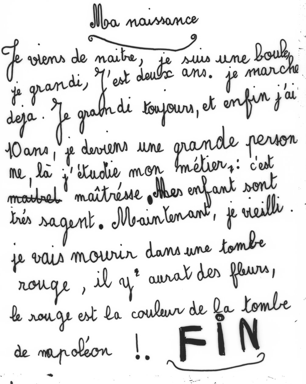 Foto de un texto sobre maternidad hecha en una guardería en París en 1960 de Kosma Sergejewitsch Petrow Wodkin