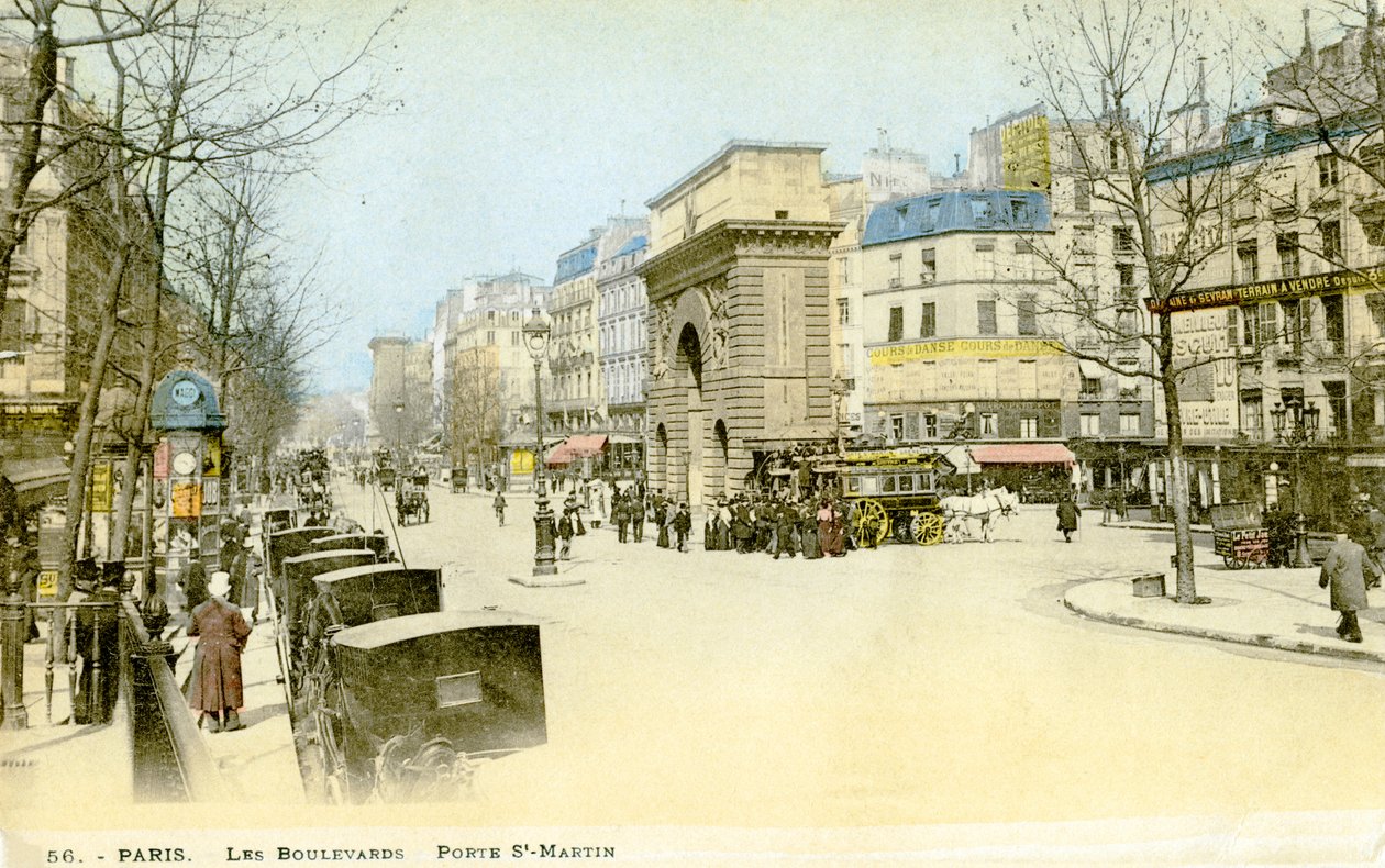 Porte Saint - Martin , París, c. 1900. de Unbekannter Künstler