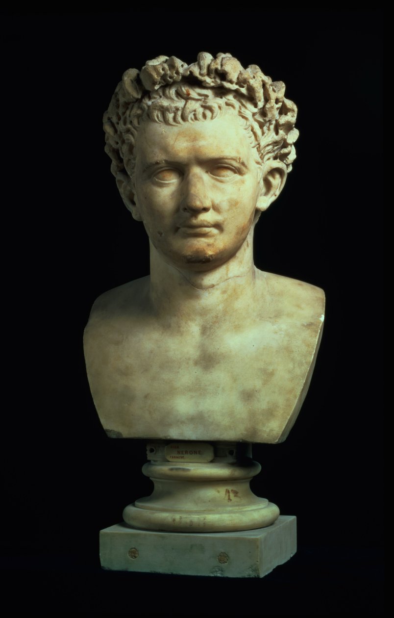 Busto retrato del Emperador Nerón (37-68), después del 75 d.C. de Unbekannt