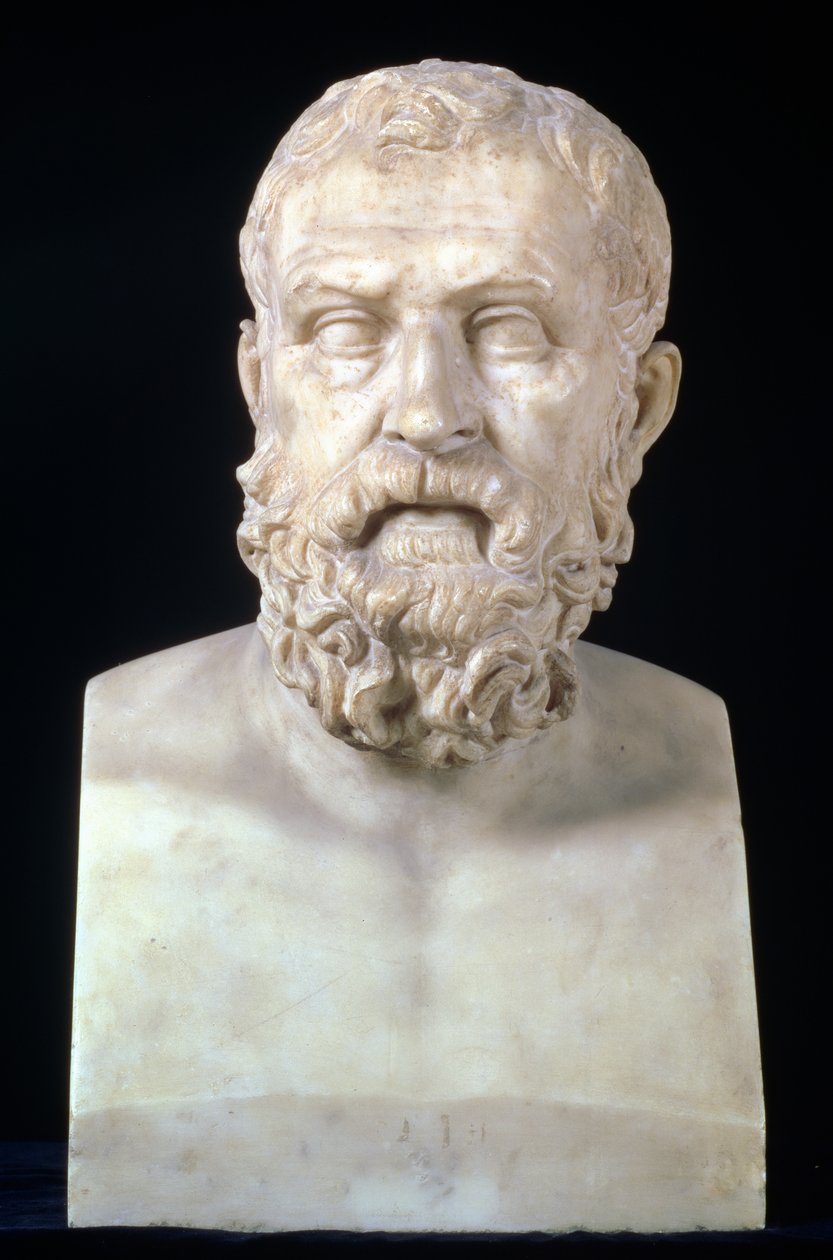 Busto retrato de Solón, copia de un original griego del siglo IV a.C. de Unbekannt