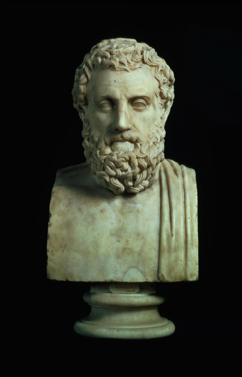 Busto retrato de Sófocles (c.496-405 a.C.), copia del original griego del siglo IV a.C. de Unbekannt