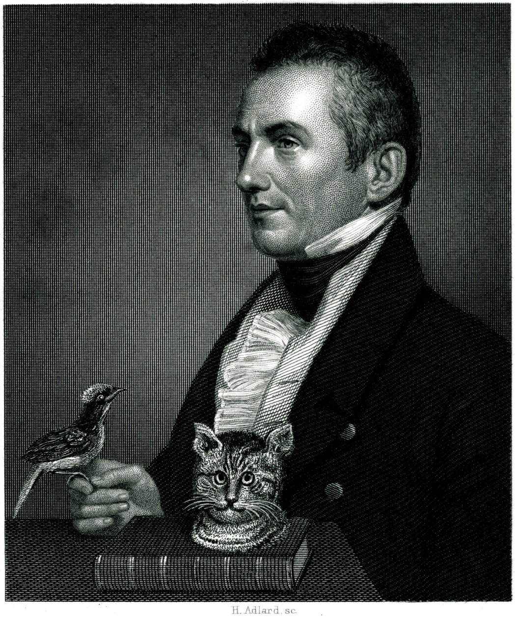 Retrato de Charles Waterton (1782 - 1865), naturalista viajero inglés sobre un grabado del siglo XIX. de Unbekannter Künstler