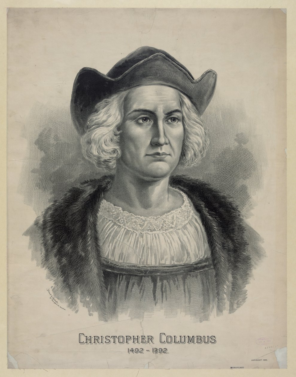 Retrato de Cristóbal Colón (1451 - 1506), c.1892 de Unbekannt