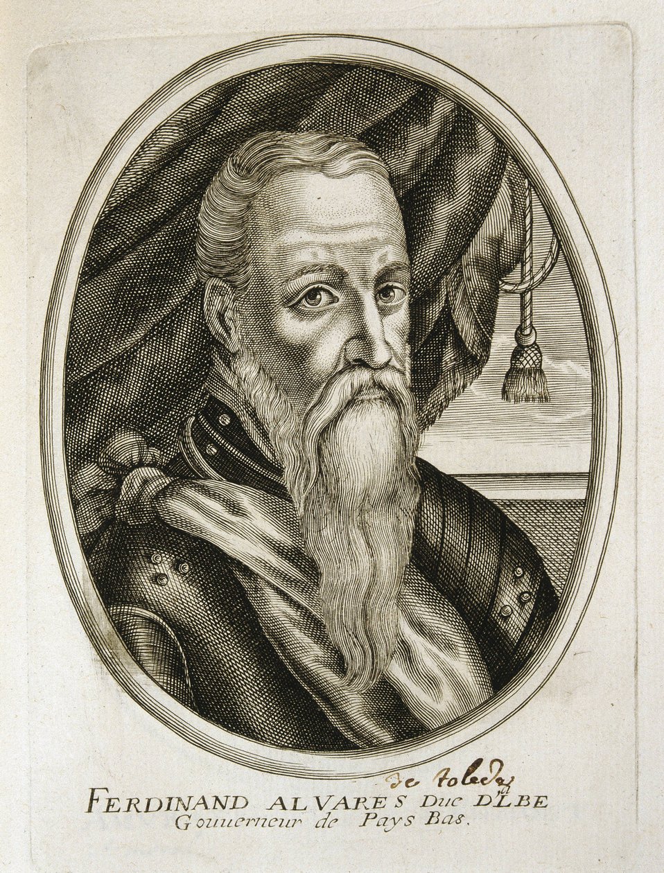 Retrato del duque de ALba (1507-1582) (grabado) de Unbekannter Künstler