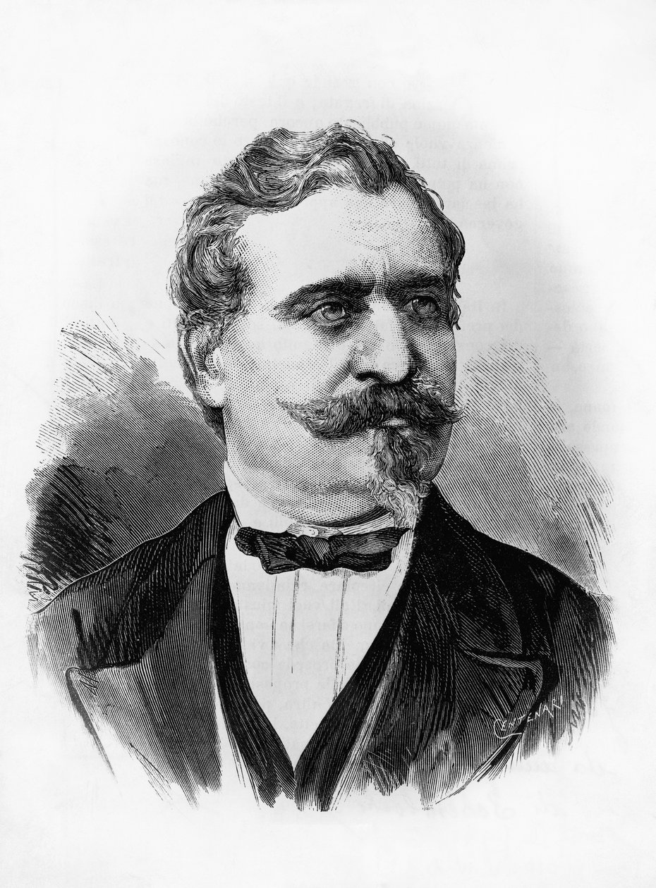 Retrato de Giovanni Prati (1815-1884), poeta y político italiano, grabado por Centenari después de una fotografía de Michele Schemboche (activo ca 1856-1906) de William M. Timlin