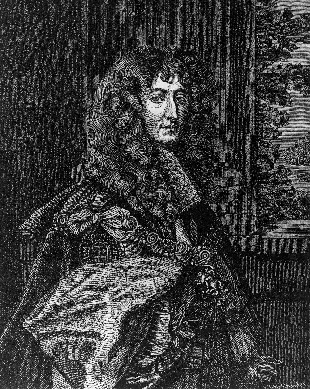 Retrato del Príncipe Rupert Wittelsbach del Rin (1619-1682), Duque de Baviera, Duque de Cumberland, Conde de Holderness, general y almirante alemán, grabado de William M. Timlin
