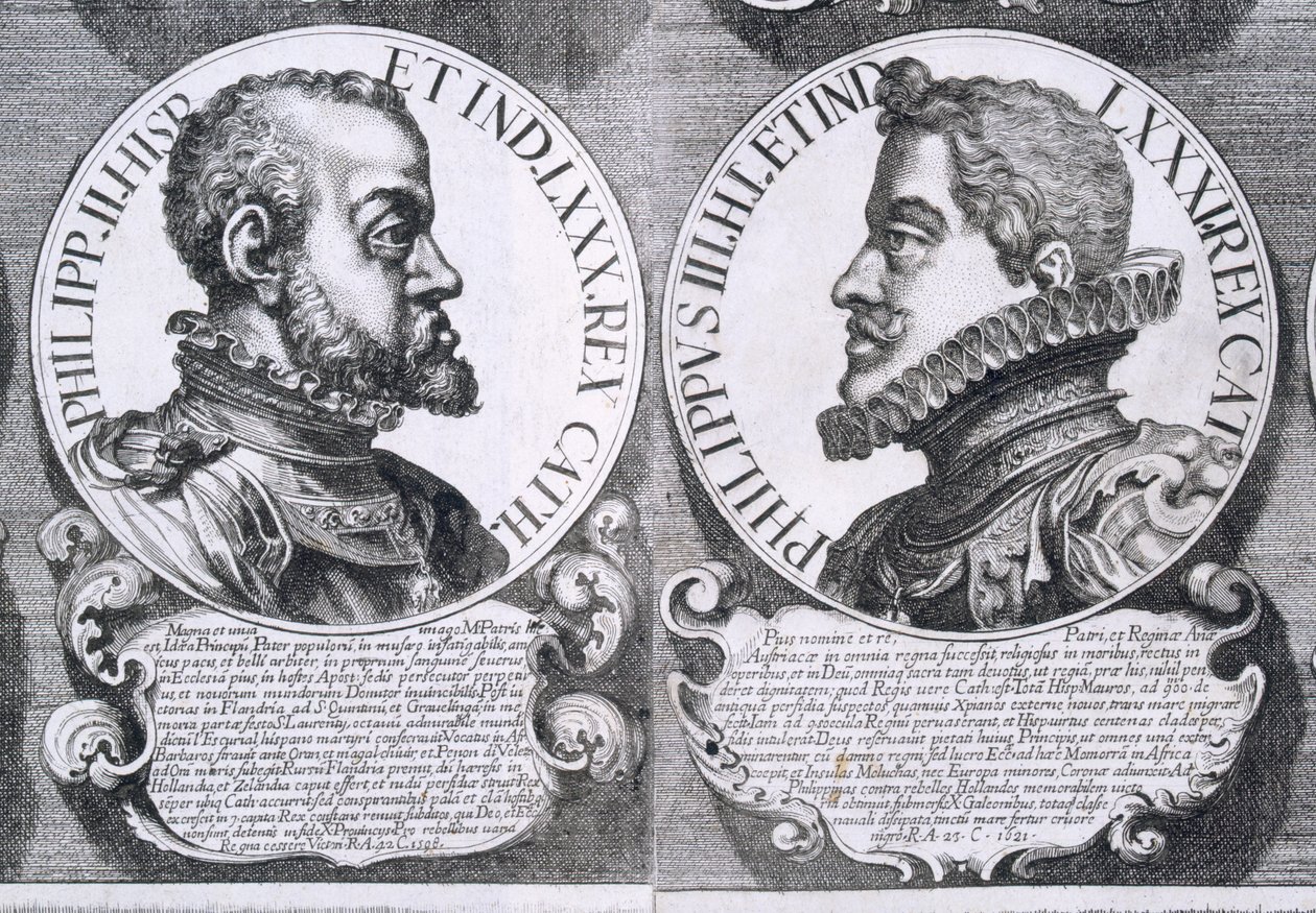 Retratos de Felipe II y Felipe III de España de Unbekannt