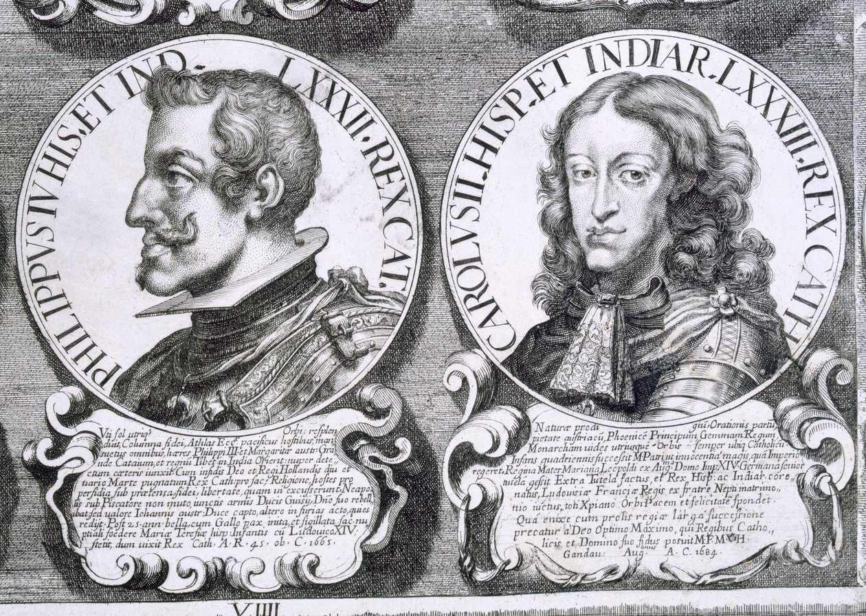 Retratos de Felipe IV y Carlos II de Unbekannt