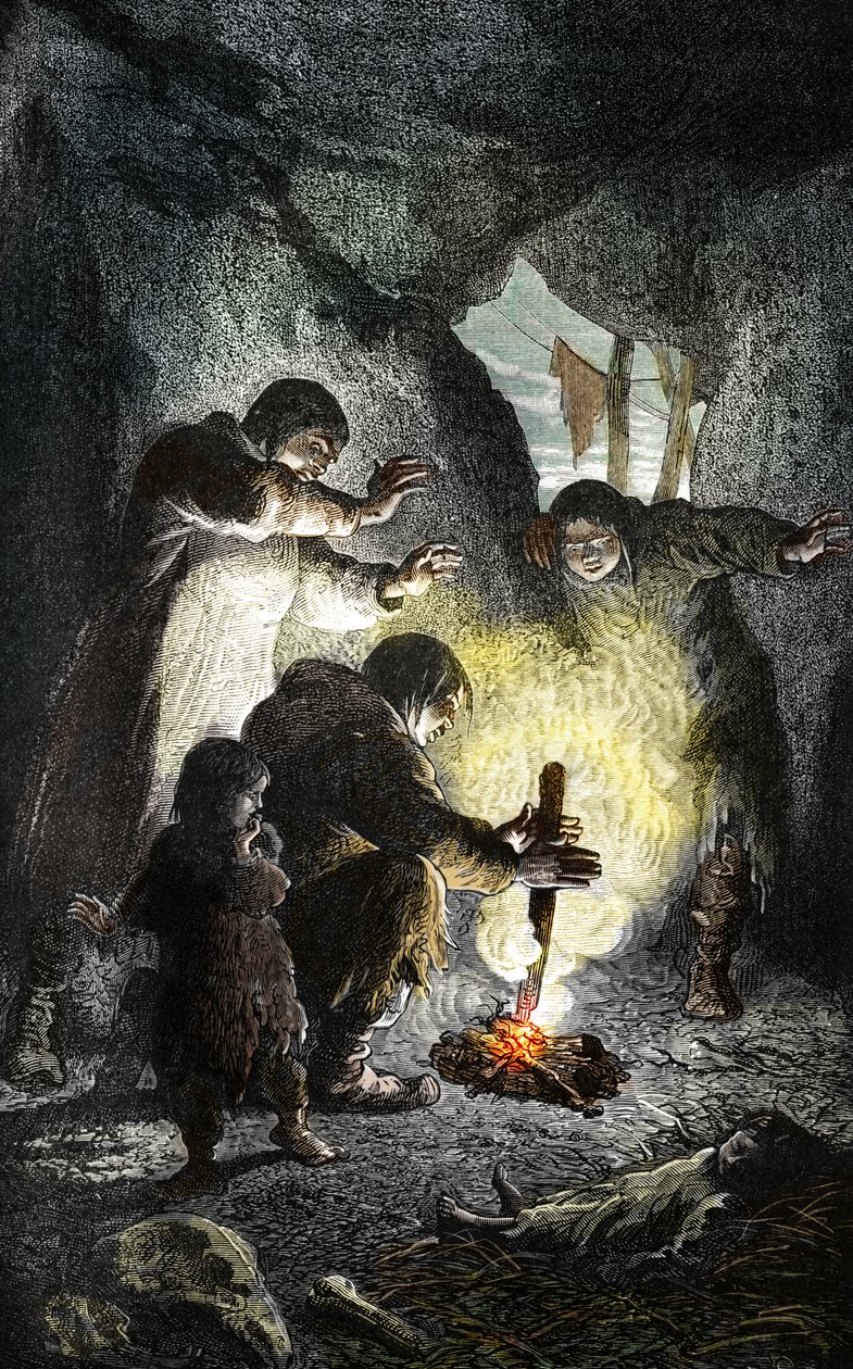 Prehistoria: el descubrimiento del fuego de Unbekannter Künstler
